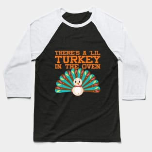 Funny Thanksgiving Pregnancy Announcement Baseball T-Shirt